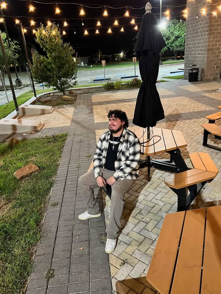 Night shot with string lights